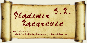 Vladimir Kačarević vizit kartica